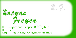 matyas freyer business card